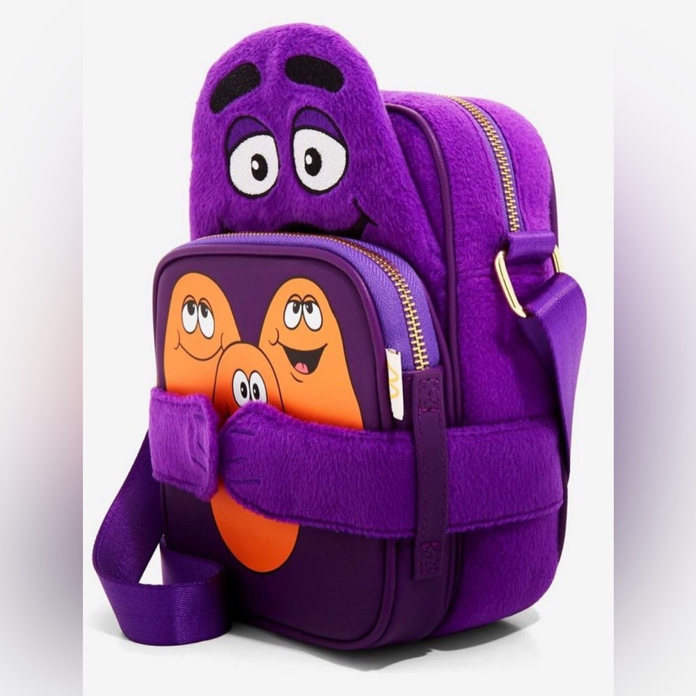 NWT Loungefly Crossbuddies McDonald’s Grimace Crossbody Bag - Picture 2 of 4